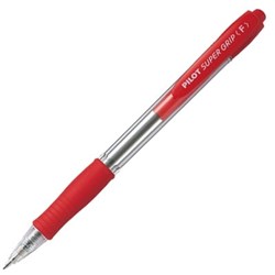 PILOT BPGP-10R SUPERGRIP PEN RETRACTABLE FINE 0.7MM RED