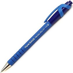 PAPER MATE FLEXGRIP ULTRA BALLPOINT PEN RETRACTABLE FINE 0.8MM BLUE