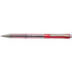 PILOT BP-145 BALLPOINT PEN RETRACTABLE FINE 0.7MM RED