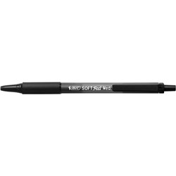 BIC SOFTFEEL BALLPOINT PEN RETRACTABLE MEDIUM 1MM BLACK