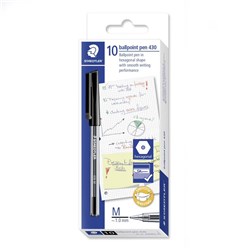STAEDTLER 430 STICK BALLPOINT PEN MEDIUM 1MM BLACK