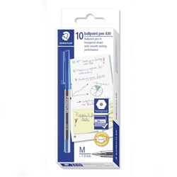 STAEDTLER 430 STICK BALLPOINT PEN MEDIUM 1MM BLUE