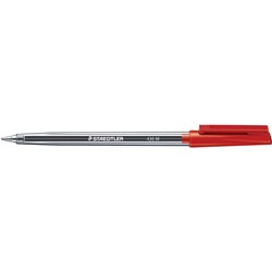 STAEDTLER 430 STICK BALLPOINT PEN MEDIUM 1MM RED