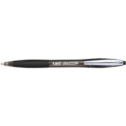 BIC ATLANTIS COMFORT GRIP BALLPOINT PEN RETRACTABLE MEDIUM 1MM BLACK