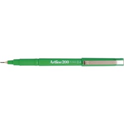 Artline 200 Fineliner Pen Fine 0.4mm Green