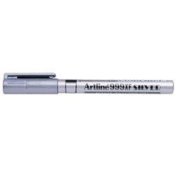 ARTLINE 999XF METALLIC PERMANENT MARKER XTRA FINE BULLET 0.8MM SILVER