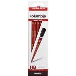 COLUMBIA COPPERPLATE LEAD PENCILS HEXAGON 2B PACK OF 20