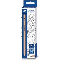 STAEDTLER NATURAL GRAPHITE PENCILS HB PACK OF 12