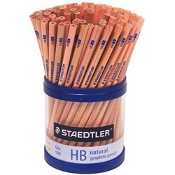 STAEDTLER 130 NATURAL GRAPHITE PENCILS HB CUP OF 100