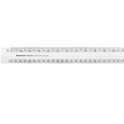 STAEDTLER ACADEMY SCALE RULER FRONT1:1-1:100 BACK1:20-1:500