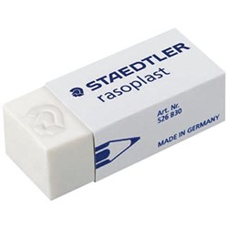 STAEDTLER RASOPLAST ERASER 43X19X13MM MEDIUM FOR PENCIL