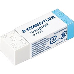 STAEDTLER RASOPLAST ERASER 43X19X13MM MEDIUM COMBI INK & PENCIL