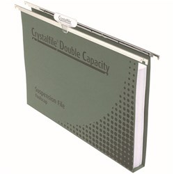 CRYSTALFILE SUSPENSION FILES ENVIRO DOUBLE CAPACITY FOOLSCAP COMPLETE PACK OF 50