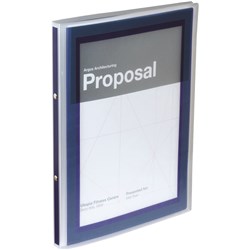AVERY FLEXI VIEW PRESENTATION BINDER A4 2 RING 13MM NAVY