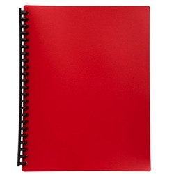 MARBIG DISPLAY BOOK A4 REFILLABLE 20 POCKET RED