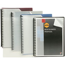 MARBIG DISPLAY BOOK A4 CLEAR FRONT REFILLABLE 20 POCKET GREEN