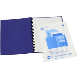 MARBIG DISPLAY BOOK REFILLS A4 CLEAR PACK OF 10