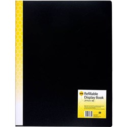 MARBIG DISPLAY BOOK A3 REFILLABLE 20 POCKET BLACK