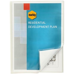 MARBIG FLIC FILE POCKET DISPLAY BOOK A4 10 POCKET INSERTABLE COVER CLEAR