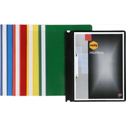 MARBIG DELUXE FLAT FILE A4 WITH CLEAR FRONT RED