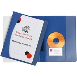 MARBIG PREMIER FLAT FILE A4 WITH COVER FRONT BLUE