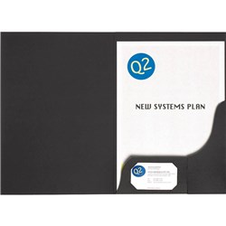 MARBIG PROFESSIONAL SERIES PRESENTATION FOLDERS A4 MATTE BLACK PACK OF 20
