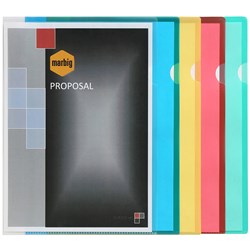 MARBIG LETTER FILES A4 POLYPROPYLENE YELLOW PACK OF 100