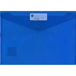 MARBIG DOCULOPE WALLET A4 WITH BUTTON CLOSURE BLUE