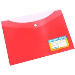 BANTEX DOCUMENT FOLDER A4 WITH BUTTON CLOSURE TROPICAL MELON