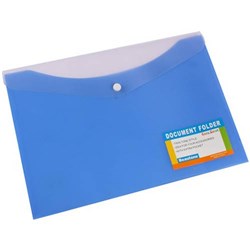 BANTEX DOCUMENT FOLDER A4 WITH BUTTON CLOSURE TROPICAL BLUE BERRY