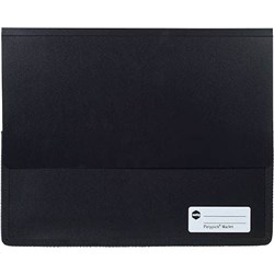 MARBIG POLYPICK DOCUMENT WALLET A4 HEAVY DUTY 45MM GUSSET BLACK