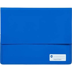MARBIG POLYPICK DOCUMENT WALLET A4 HEAVY DUTY 45MM GUSSET BLUE