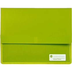 MARBIG POLYPICK DOCUMENT WALLET A4 HEAVY DUTY 45MM GUSSET LIME