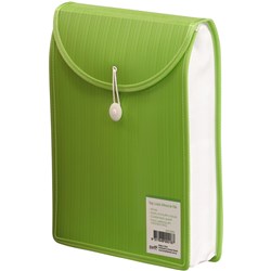 BANTEX ATTACHE FILE TOP LOAD A4 POLYPROPYLENE WITH BUTTON CLOSURE GREEN
