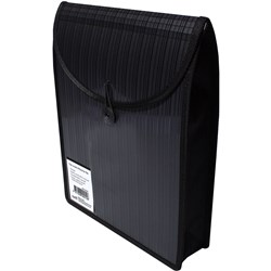 BANTEX ATTACHE FILE TOP LOAD A4 POLYPROPYLENE WITH BUTTON CLOSURE BLACK
