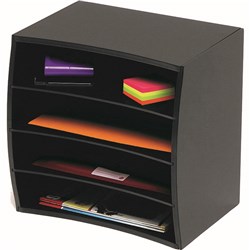MARBIG DESKTOP STOR A FILE ORGANISER 4 TIER WOODEN 390L X 395D X 395MMH BLACK