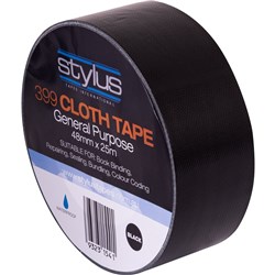 STYLUS 399 CLOTH TAPE 48MMX25M BLACK