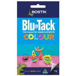 BOSTIK BLU-TACK 75GM COLOURED COMPACT PACK