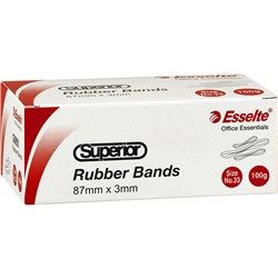 ESSELTE SUPERIOR RUBBER BANDS SIZE 33 BOX 100GM