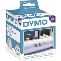 DYMO SD99012 LABELWRITER LABELS 36X89MM ADDRESS-PAPER WHITE BOX OF 520