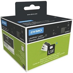 DYMO 30374 LABELWRITER LABELS 89MMX51MM APPOINTMENT CARD WHITE NON-ADHESIVE BOX OF 300