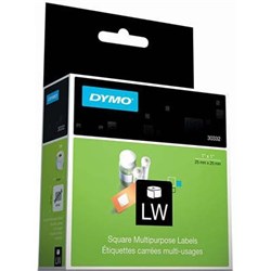 DYMO 30332 LABELWRITER LABELS 25MMX25MM MULTI-PURPOSE WHITE BOX OF 750
