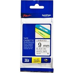 BROTHER TZE-221 P-TOUCH TAPE 9MMX8M BLACK ON WHITE