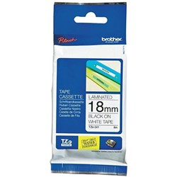 BROTHER TZE-241 P-TOUCH TAPE 18MMX8M BLACK ON WHITE