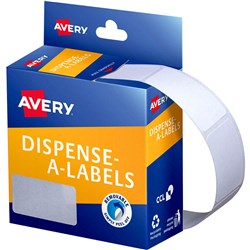 AVERY REMOVABLE DISPENSER LABELS 19X36MM RECTANGLE WHITE PACK OF 450