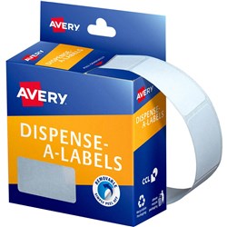 AVERY REMOVABLE DISPENSER LABELS 24X38MM RECTANGLE WHITE PACK OF 380