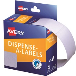 AVERY REMOVABLE DISPENSER LABELS 24X49MM RECTANGLE WHITE PACK OF 325