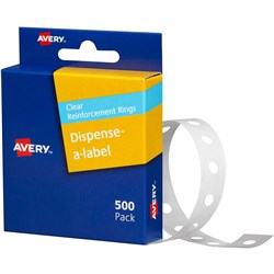 AVERY PERMANENT REINFORCEMENT RING LABELS 13MM ROUND BOX OF 500