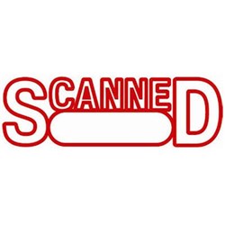 XSTAMPER STAMP CX-BN 1197 SCANNED WITH DATE RED