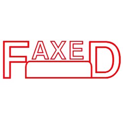 DESKMATE PRE INK STAMP F12 FAXED (DATE) RED